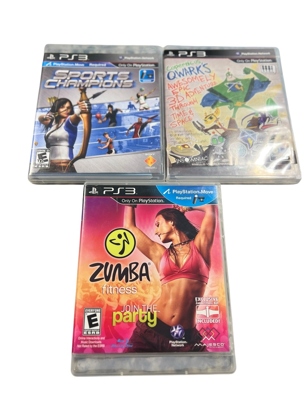 PS3 PlayStation 3 Move Game Bundle Sports Champions Zumba Ratchet & Clank